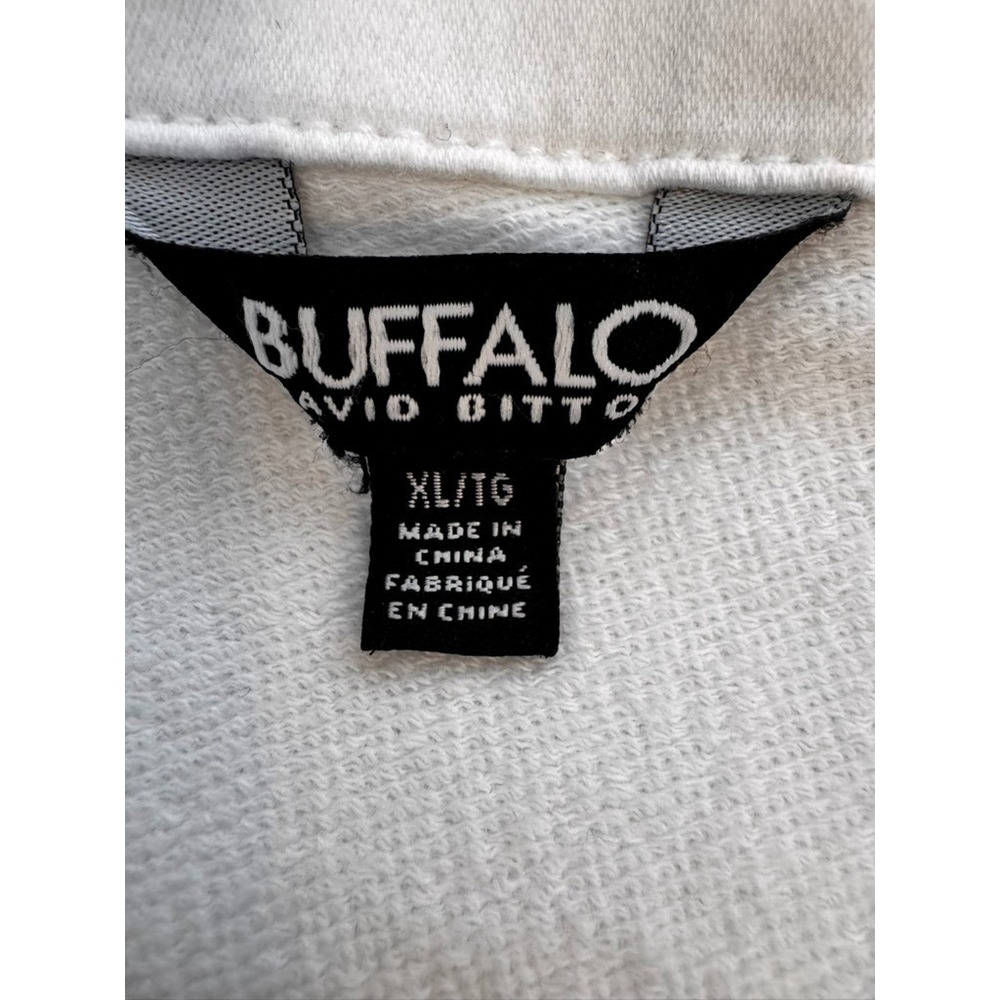 Buffalo David Bitton Womens XL Stretch Knit Terry "Denim" Jacket White Cotton - Picture 8 of 11